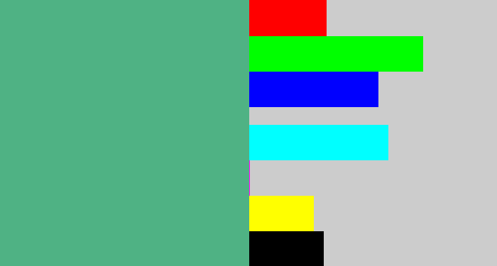 Hex color #4fb284 - greeny blue
