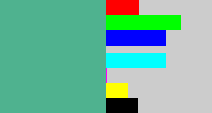 Hex color #4fb28f - greeny blue