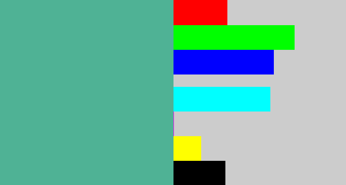 Hex color #4fb295 - greeny blue
