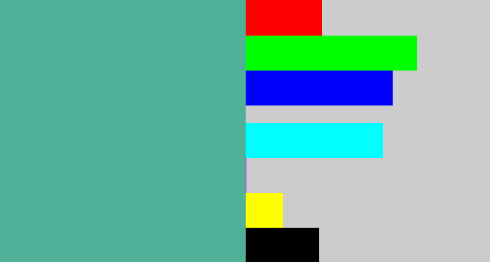 Hex color #4fb298 - greeny blue