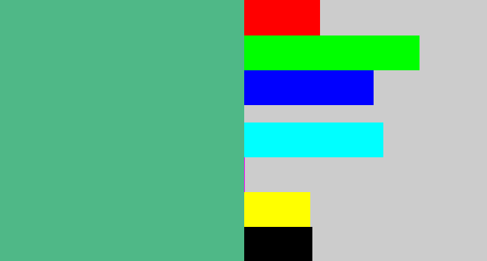 Hex color #4fb887 - greeny blue