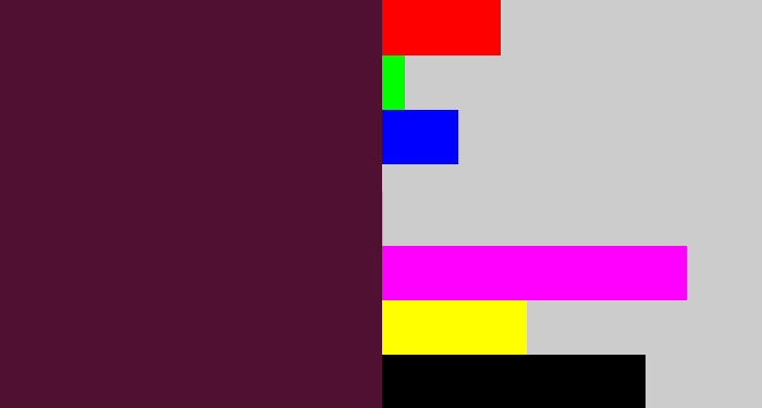 Hex color #501032 - plum