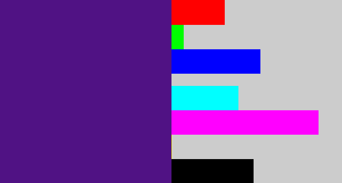 Hex color #501284 - royal purple