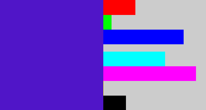 Hex color #5015c8 - violet blue