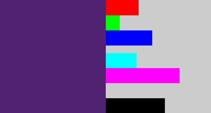 Hex color #502270 - royal purple