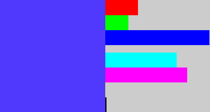 Hex color #5038fc - purpleish blue