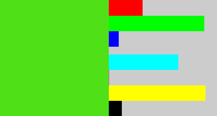 Hex color #50e018 - green apple