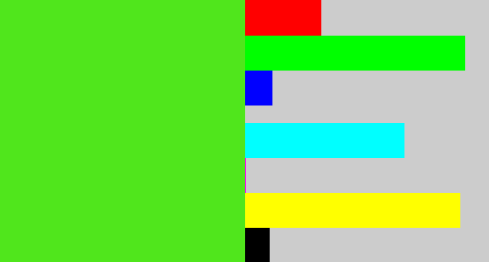 Hex color #50e61c - green apple