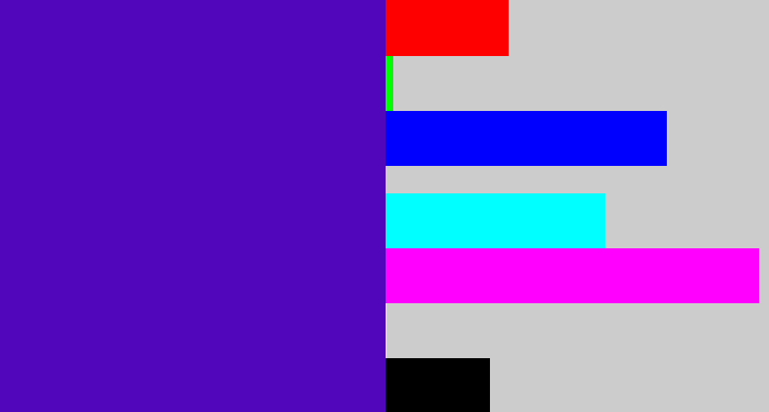 Hex color #5106bb - violet blue