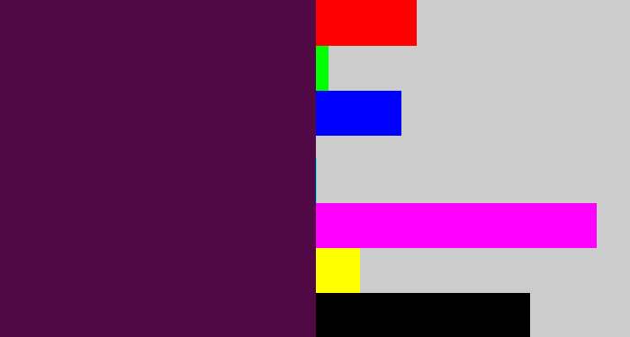 Hex color #510946 - deep violet