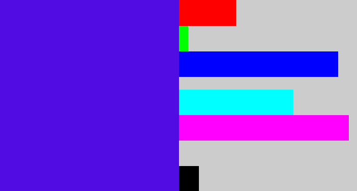 Hex color #510ce4 - blue violet