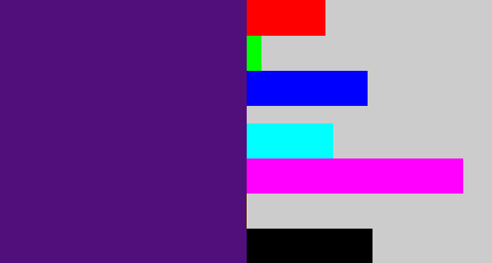 Hex color #510f7c - royal purple