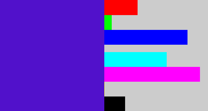 Hex color #5111cb - violet blue