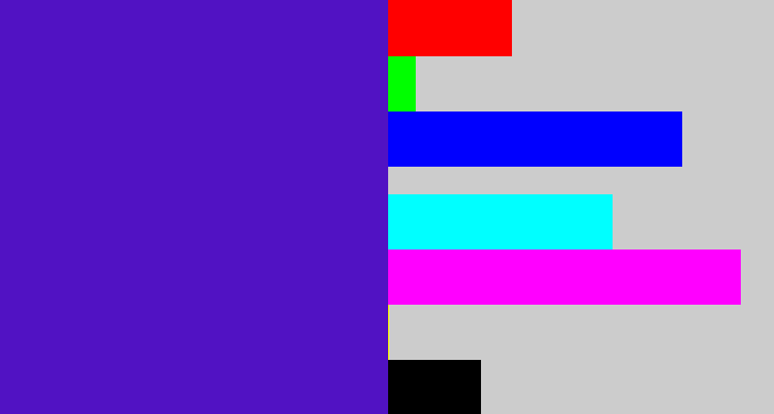 Hex color #5112c3 - violet blue
