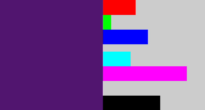 Hex color #51146f - royal purple