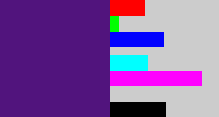 Hex color #51147d - royal purple