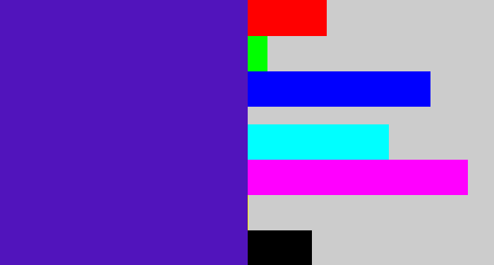 Hex color #5114bc - violet blue