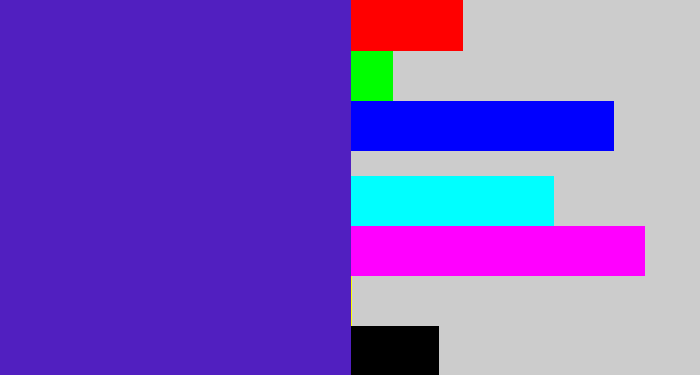 Hex color #511fc0 - blue purple