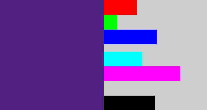 Hex color #512181 - royal purple