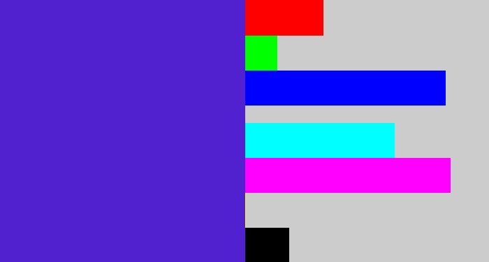 Hex color #5121d0 - blue purple