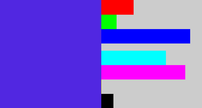 Hex color #5127e1 - purpley blue