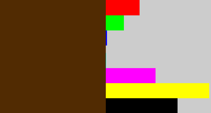 Hex color #512b02 - brown
