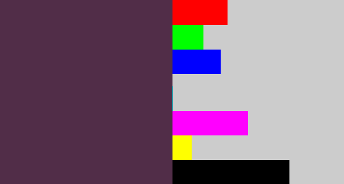 Hex color #512d48 - purple brown