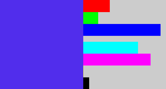Hex color #512dec - purpley blue