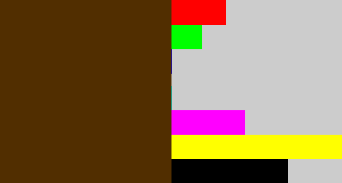 Hex color #512e00 - brown