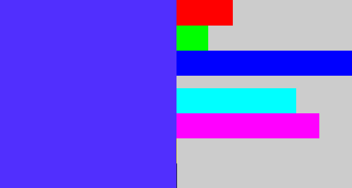 Hex color #512ffe - light royal blue