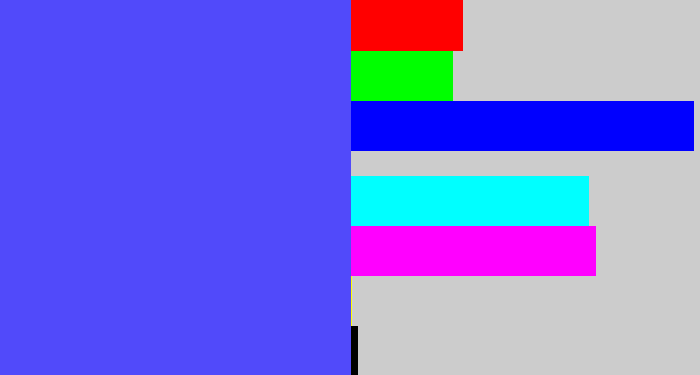 Hex color #514afa - purpleish blue