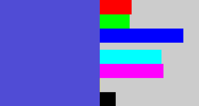 Hex color #514cd5 - warm blue