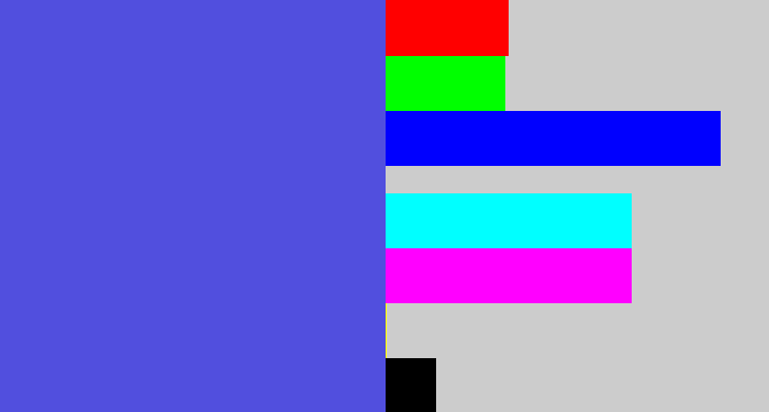 Hex color #514fde - warm blue