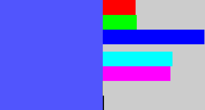 Hex color #5155fd - purpleish blue
