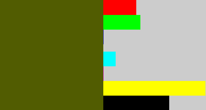 Hex color #515c01 - green brown
