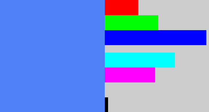 Hex color #5181f8 - dodger blue