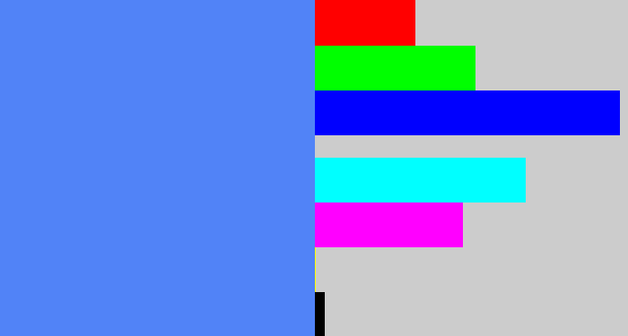 Hex color #5183f7 - dodger blue