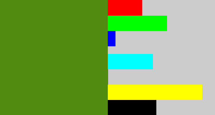 Hex color #518c11 - sap green