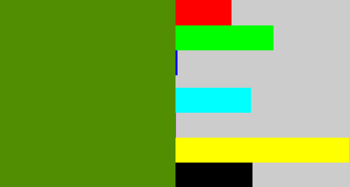 Hex color #518e02 - grassy green