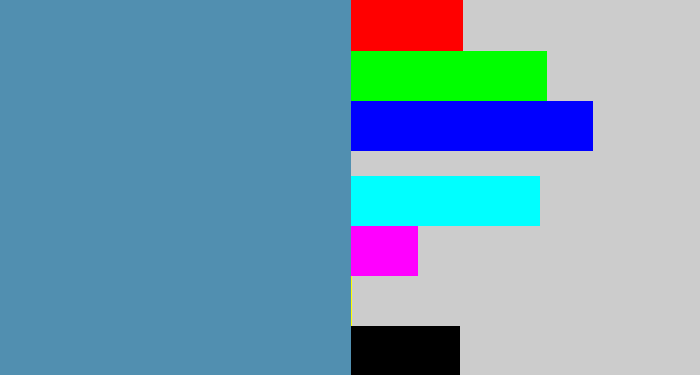 Hex color #518fb0 - off blue