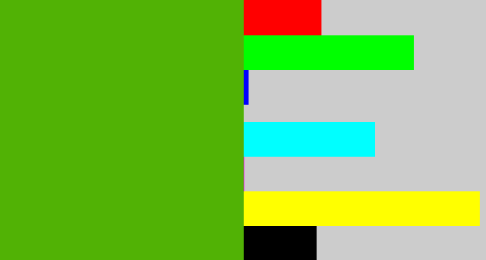 Hex color #51b205 - kermit green