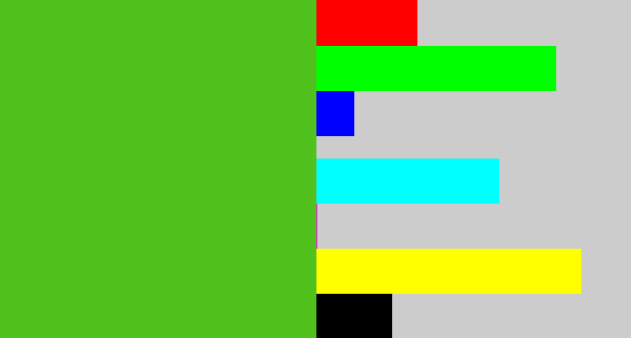 Hex color #51c11e - frog green