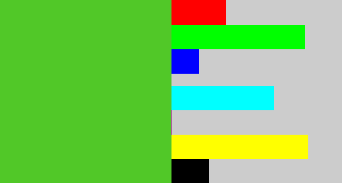 Hex color #51c828 - green apple