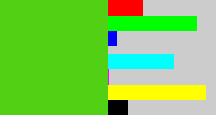 Hex color #51d014 - green apple