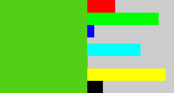 Hex color #51d015 - green apple