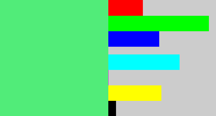 Hex color #51ec79 - weird green