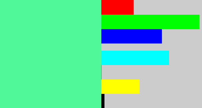 Hex color #51f899 - sea green