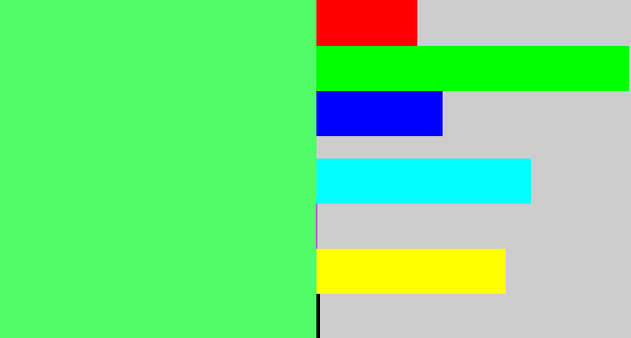 Hex color #51fc66 - light bright green