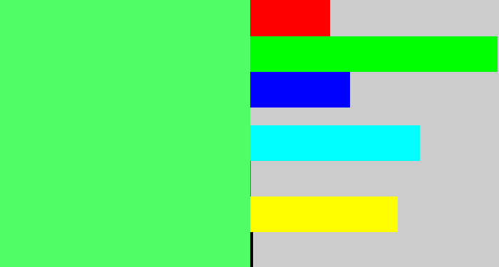 Hex color #51fc67 - light bright green