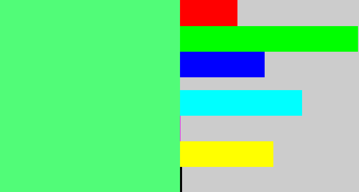 Hex color #51fc78 - light bright green
